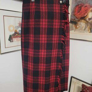 Pendleton Originals Red Plaid Tartan Size 16 Skirt